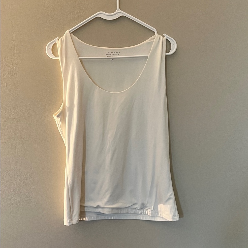 Tahari Classic Cream Tank Top